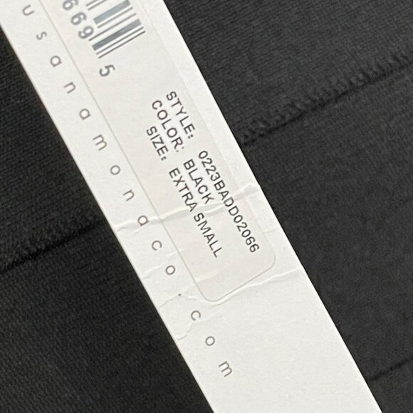 Susana Monaco Black Dress Strapless Bodycon Bandage Mini XS NWT - Picture 4 of 4